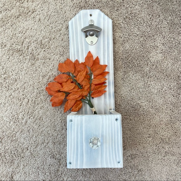 Shabby Chic Handmade Rustic Wooden Mounted Wall Bottle Opener Wall Decor - Picture 15 of 15